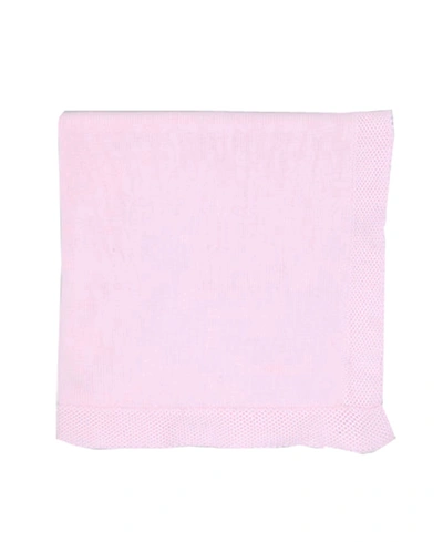 Shop 3 Stories Trading Baby Mode Signature Baby All Cotton Knit Blanket With Soft Border In Pink