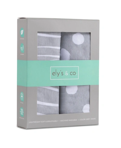 Shop Ely's & Co. Cotton Jersey Bassinet Sheet Set 2 Pack In Gray