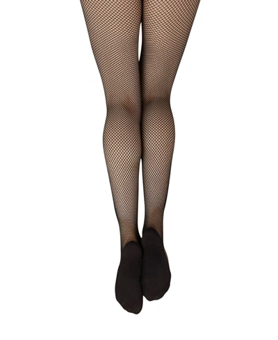 Shop Capezio Little And Big Girls Professional Fishnet Seamless Tight In Champagne