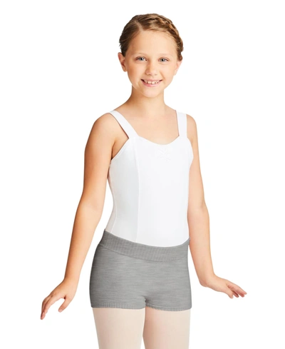 Shop Capezio Little Girls Knit Boy Short In Heather Gr