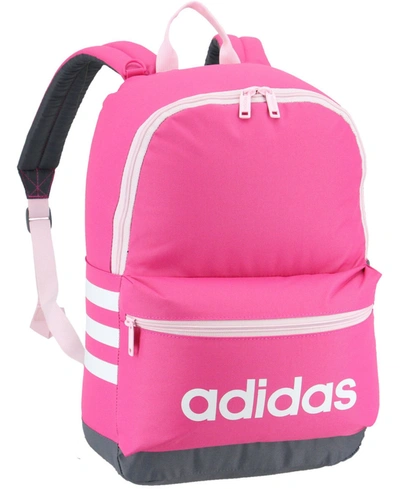 Shop Adidas Originals Adidas Classic 3s Backpack In Pink/clear Pink