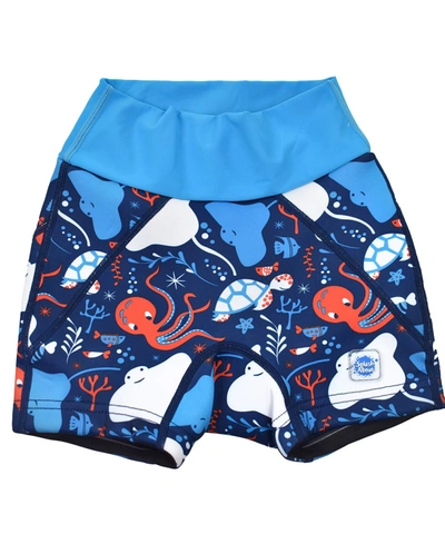 Shop Splash About Toddler Boy Splash Jammer Swim Diaper Shorts In Blue