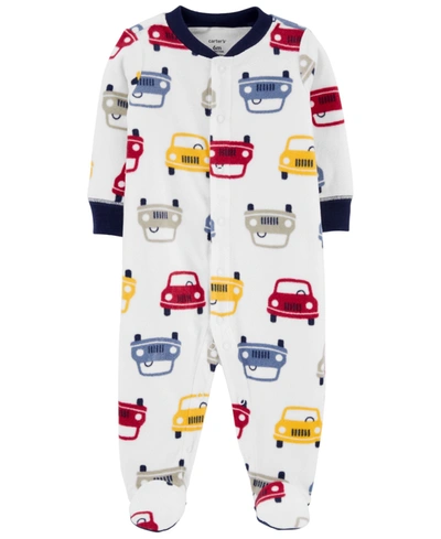 Shop Carter's Car Snap-up Fleece Sleep And Play Coverall In White