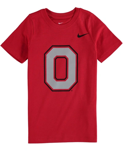 Shop Nike Toddler Boys And Girls Preschool Scarlet Ohio State Buckeyes Logo Performance T-shirt