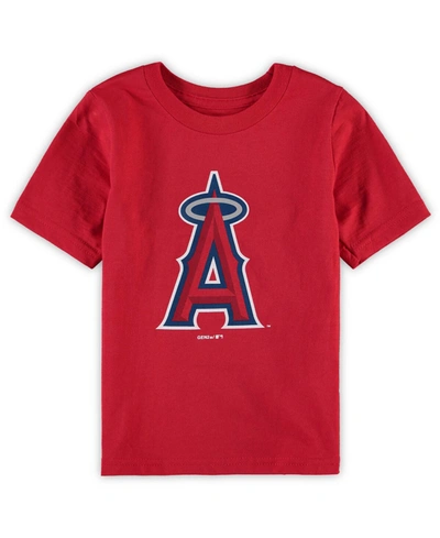 Shop Outerstuff Toddler Boys And Girls Red Los Angeles Angels Primary Team Logo T-shirt