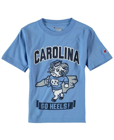 Champion Youth Boys Carolina Blue North Carolina Tar Heels Strong Mascot T-shirt In Carolina Blue