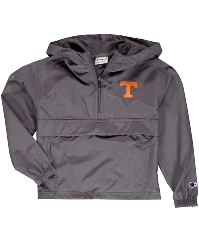 Shop Champion Big Boys Graphite Tennessee Volunteers Pack Go Quarter-zip Windbreaker Jacket