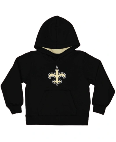 Outerstuff Toddler Boys And Girls Black New Orleans Saints Fan Gear Primary Logo Pullover Hoodie In Black