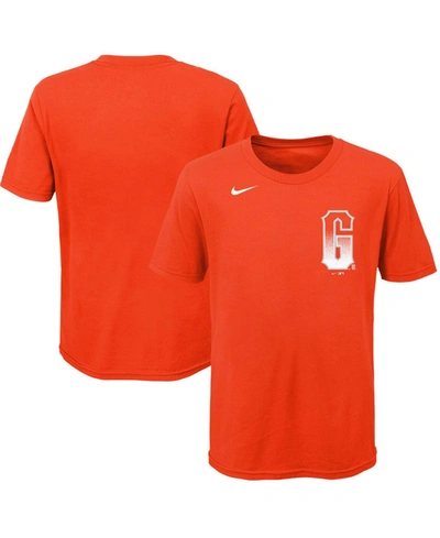 Shop Nike Big Boys  Orange San Francisco Giants City Connect Wordmark T-shirt