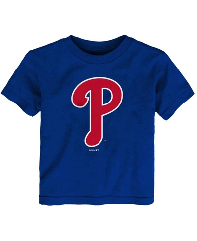 Outerstuff Philadelphia Phillies Girls Pink Primary Logo Short Sleeve T-Shirt, Pink, 100% Cotton, Size 6XL, Rally House