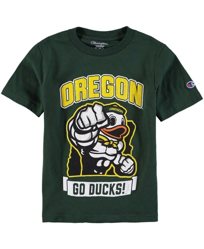 Shop Champion Big Boys Green Oregon Ducks Strong Mascot T-shirt