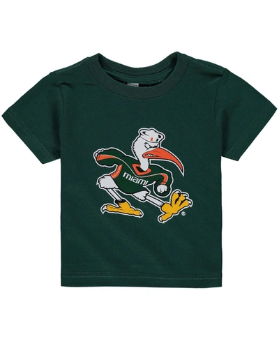 Shop Two Feet Ahead Infant Boys And Girls Green Miami Hurricanes Big Logo T-shirt