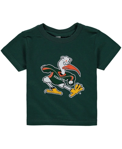 Two Feet Ahead Infant Boys And Girls Green Miami Hurricanes Big Logo T-shirt In Green