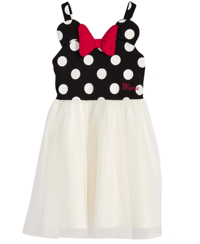 Shop Disney 's Minnie Mouse 3d Bow & Dot-print Dress, Toddler Girls In Black