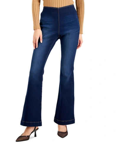 Shop Inc International Concepts Plus Size Pull-on Flare-leg Jeans, Created For Macy's In Cranberry Wash