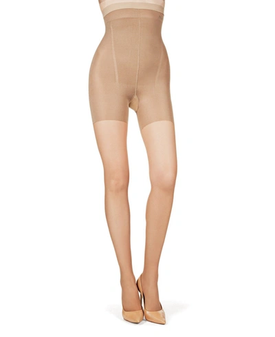 Shop Memoi Women's Bodysmoothers High Waisted Super Shaper Sheer Tights In Honey