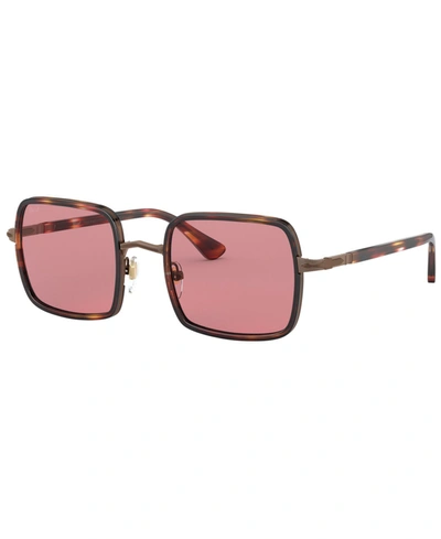 Shop Persol Unisex Sunglasses, Po2475s 50 In Brown Striped Bordeaux
