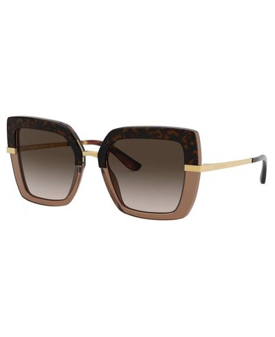 Shop Dolce & Gabbana Women's Sunglasses, Dg4373 In Top Havana On Transp Brown/brown Gradien
