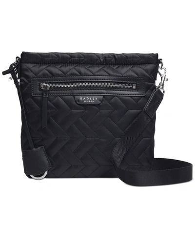 Shop Radley London Women's Finsbury Park Quilt Small Ziptop Crossbody Bag In Black
