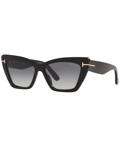Shop Tom Ford Women's Sunglasses, Tr001312 In Black Shiny