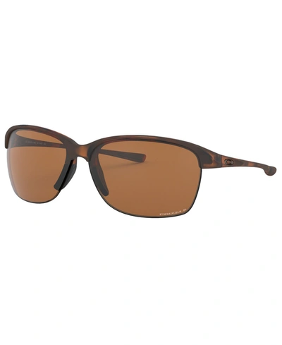 Shop Oakley Polarized Sunglasses, Oo9191 65 Unstoppable In Matte Brown Tortoise/prizm Tungsten Pola