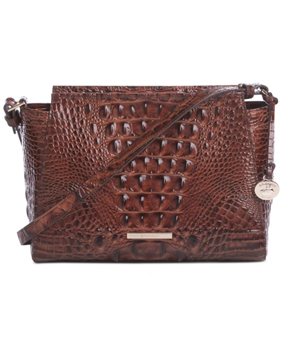 Shop Brahmin Hillary Leather Crossbody In Pecan Melbourne