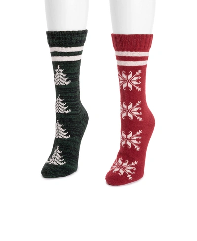 Shop Muk Luks Women's 2 Pair Pack Pointelle Socks Set In Classic