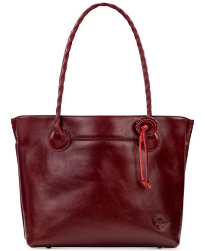 Shop Patricia Nash Eastleigh Leather Tote In Oxblood