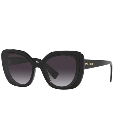 Shop Miu Miu Women's Sunglasses, Mu 06xs In Crystal Black