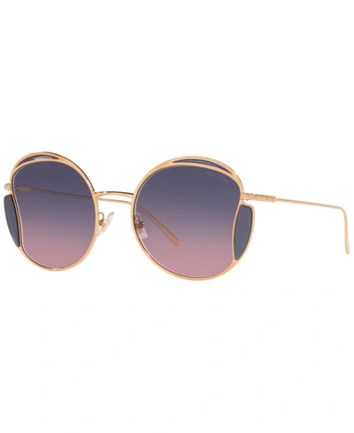 Shop Miu Miu Women's Sunglasses, Mu 56xs In Brass
