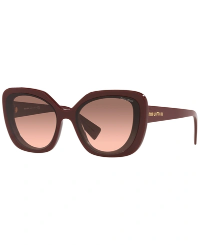 Shop Miu Miu Women's Sunglasses, Mu 06xs In Pink Bordeaux