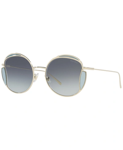 Shop Miu Miu Women's Sunglasses, Mu 56xs In Pale Gold-tone