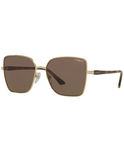 Shop Vogue Women's Sunglasses, Vo4199s 58 In Gold-tone