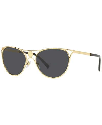 Shop Versace Women's Sunglasses, Ve2237 In Gold-tone