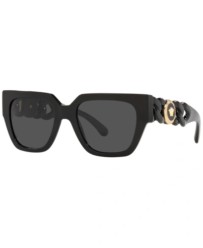 Versace Medusa Coin Square Acetate Sunglasses In Black