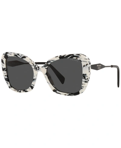 Shop Prada Women's Sunglasses, Pr 03ys 53 In Abstract Talc