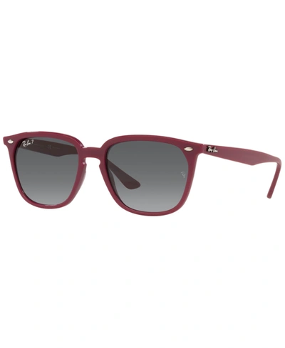 Shop Ray Ban Unisex Polarized Sunglasses, Rb4362 55 In Red