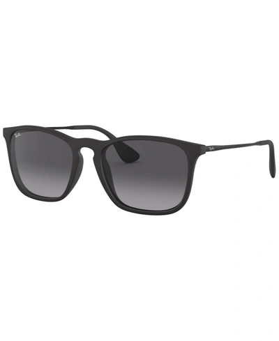 Shop Ray Ban Unisex Low Bridge Fit Sunglasses, Rb4187f Chris 54 In Black