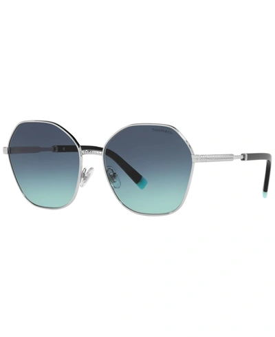 Shop Tiffany & Co Women's Sunglasses, Tf3081 59 In Silver-tone