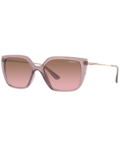 Shop Vogue Women's Sunglasses, Vo5386s 54 In Transparent Brown