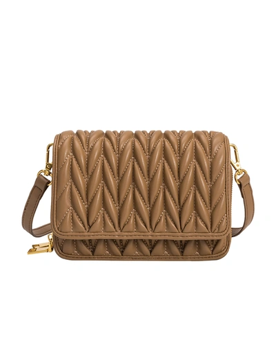 Shop Melie Bianco Women's Giselle Vegan Crossbody Bag In Mocha