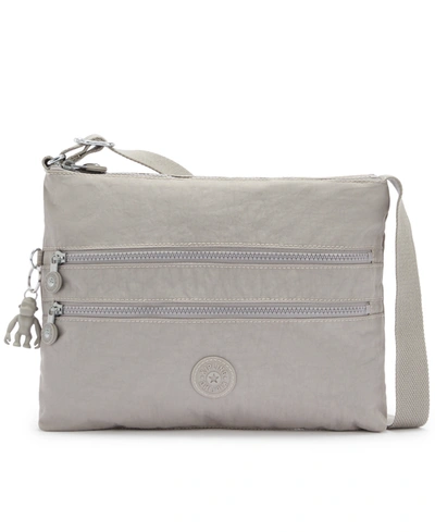 Shop Kipling Handbag Alvar Crossbody Bag In Grey Gris