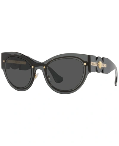 Shop Versace Women's Sunglasses, Ve2234 In Transparent Dark Gray