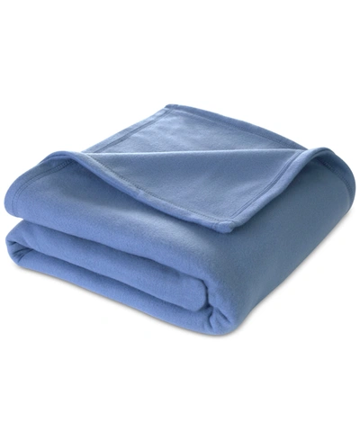 Shop Martex Supersoft Fleece Twin Blanket In Slate Blue