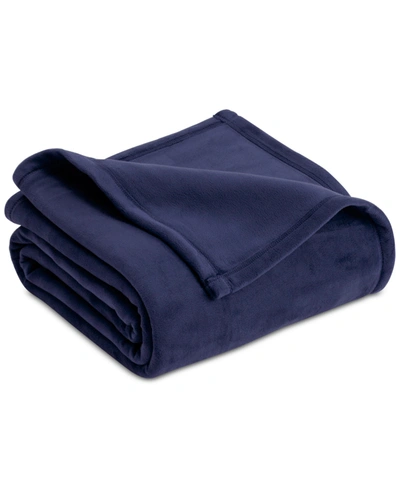 Shop Vellux Plush Knit King Blanket In Eclipse