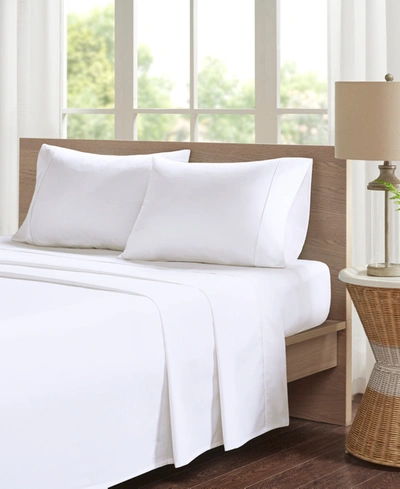 Shop Madison Park Peached Cotton Percale 4-pc. Sheet Set, Full In White