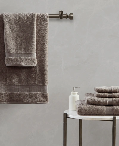 Shop Madison Park Luce Egyptian Cotton 6-pc. Bath Towel Set In Grey