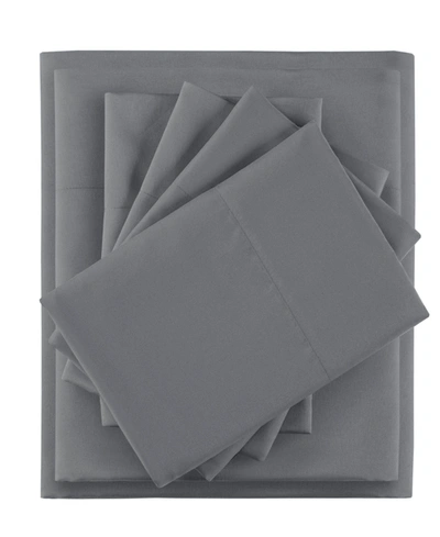 Shop Intelligent Design Side Storage Pockets Microfiber4-pc. Sheet Set, Twin In Charcoal