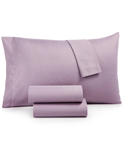 Shop Jessica Sanders Microfiber 4 Pc. Sheet Set, King, Created For Macy's In Light Purple