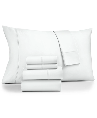 Shop Fairfield Square Collection Brookline 1400 Thread Count 6 Pc. Sheet Set, California King, Created For Macy's In White